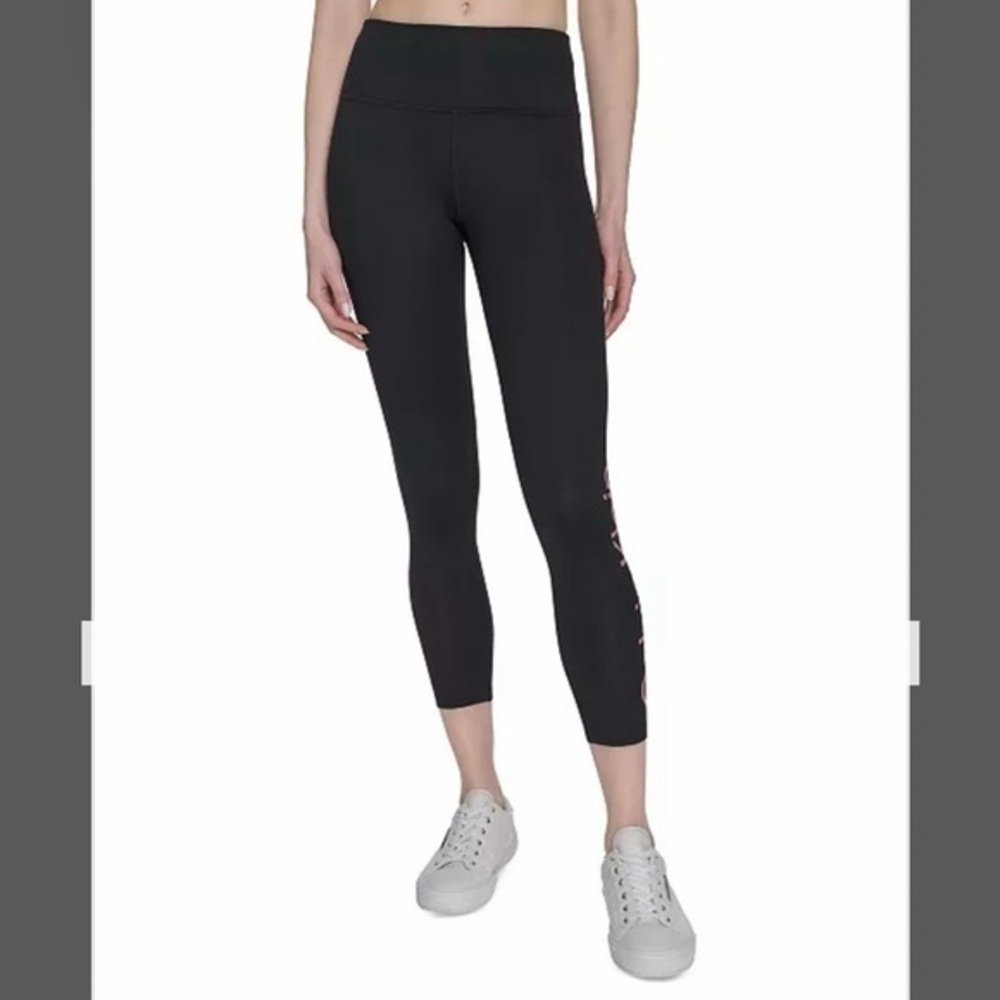 Calvin Klein Performance Stretch High Waist 7/8 legging in Black/White Size S